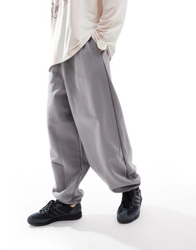 ASOS DESIGN balloon fit sweatpants in gray