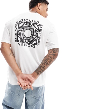 Dickies Oatfield back print t-shirt in white