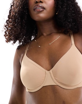 Lindex non padded micro underwire T-shirt bra in beige