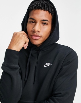 Nike Club Fleece hoodie in black