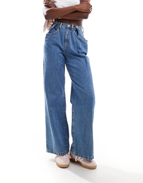 Cotton On relaxed low rise baggy jeans in sea blue denim