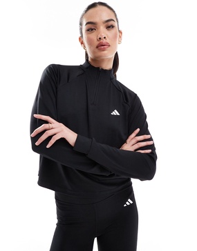 adidas Train Essentials 1/4-Zip in black