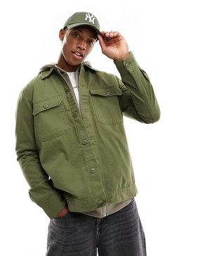 Only & Sons worker overshirt in khaki