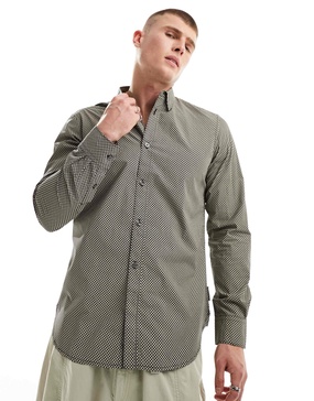 French Connection long sleeve shirt in marine print