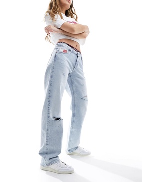 Tommy Jeans Sophie low rise straight jeans in light wash