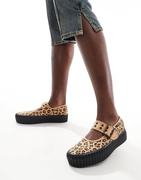 Vans Mary Jane Creepers in leopard print