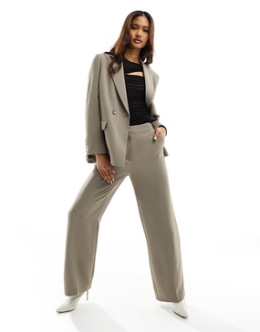 Whistles full length crepe pants in taupe - part of a set