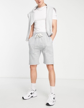 American Stitch jersey shorts in gray