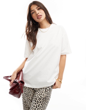 Cotton On boxy oversized tee in white