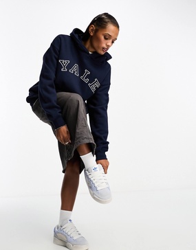 Cotton On collegiate hoodie in navy