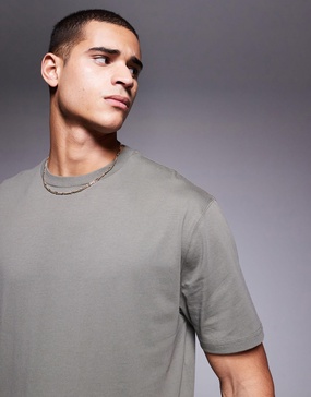 ASOS DESIGN essential relaxed t-shirt in khaki