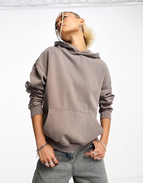 Cotton On washed jersey hoodie in mocha