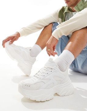 ASOS DESIGN chunky sneakers in white