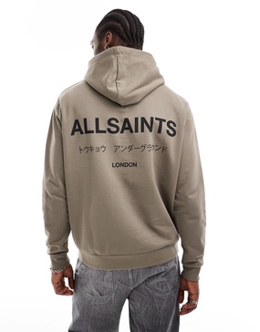 AllSaints Underground Oth hoodie in green