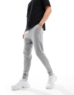 ASOS DESIGN essential skinny sweatpants in heather gray