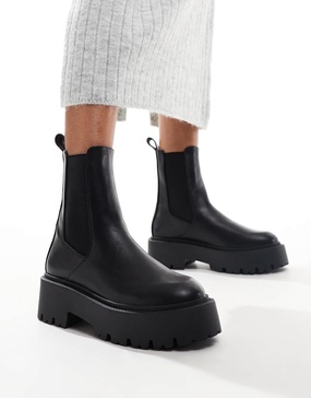 ASOS DESIGN Amy chunky Chelsea boots in black