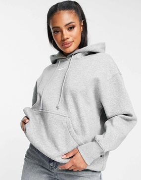 Nike Collection Fleece oversized hoodie in gray