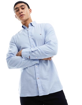 Tommy Hilfiger flex textured shirt in blue