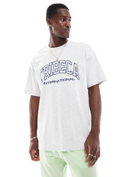 Cotton On box fit Tribeca international t-shirt in white