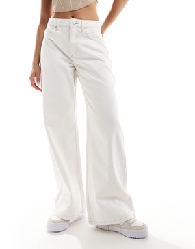 Cotton On original classic wide leg jeans in white denim