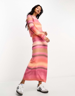 Mango tonal midi skirt in pink - part of a set