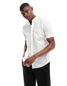 French Connection short sleeve shirt in white