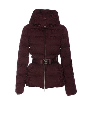 Elisabetta Franchi Monogram Jacquard Short Down Jacket