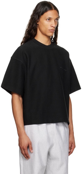 Black Puffed Logo Oversize T-Shirt