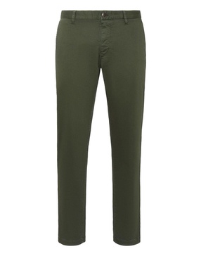 Hexagon patch slim-fit chinos