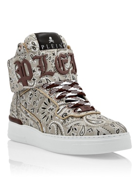 hi-top sneakers paisley