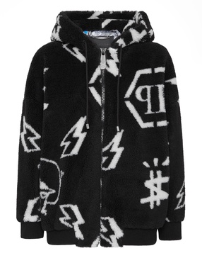 eco fur bomber monogram