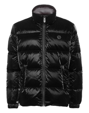 nylon puffer jacket gothic plein