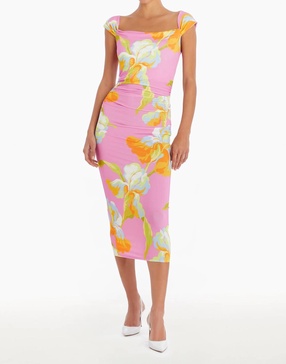 rebecca midi dress in calypso