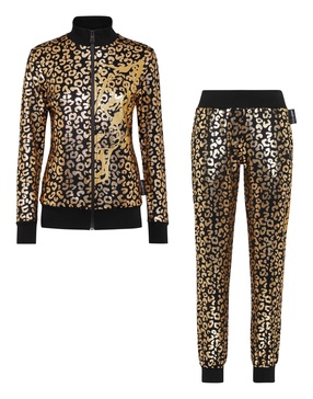 jogging tracksuit: top/trousers leopard