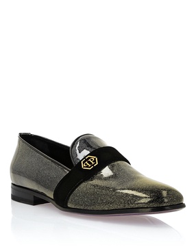 patent leather loafers hexagon