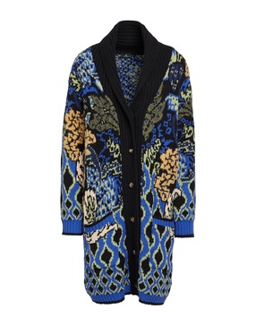 Etro Long Cardigan With Floral Motifs