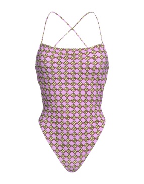 monogram-print swimsuit