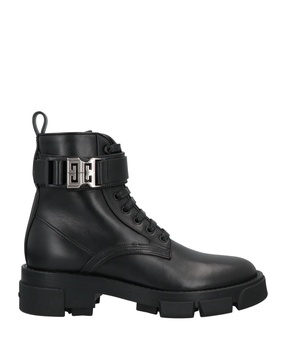 Givenchy Woman Black Leather Terra Ankle Boots