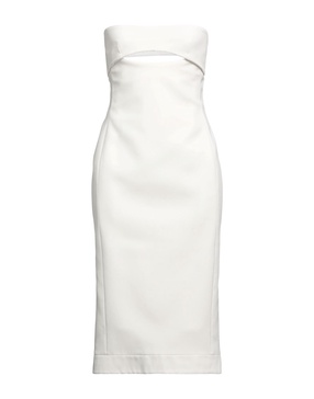 Cut-Out Midi Dress Dresses White