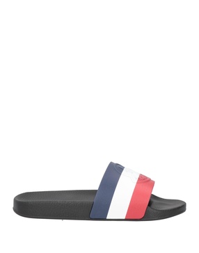 Basile Logo-Embossed Striped Rubber Slides