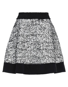 Sequin-embellished metallic tweed mini skirt