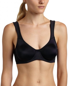 seamless underwire bra in black