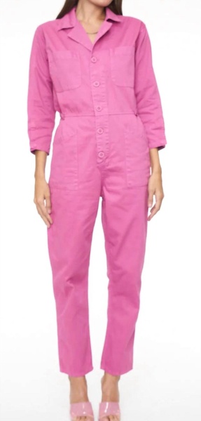 tanner field jumpsuit in fuchsia