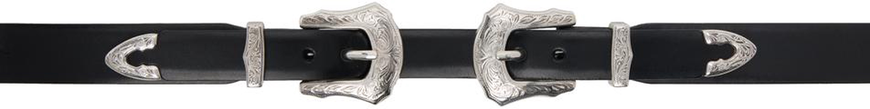 Black Double Buckle Belt