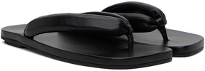 Black Padded Flip Flops