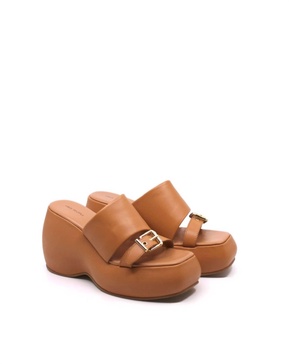 women's mila minimal wedge sandals in vachetta