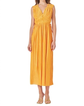 fusion midi dress in orange