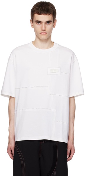 White Paneled T-Shirt