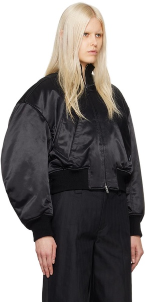 logo-tag padded bomber jacket