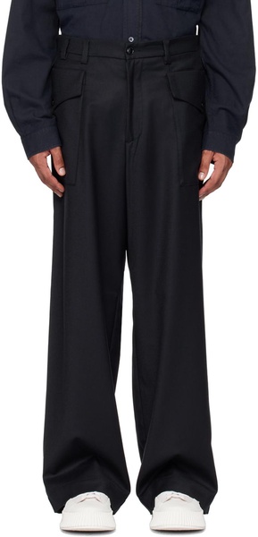 Navy Caorloto Flan Trousers